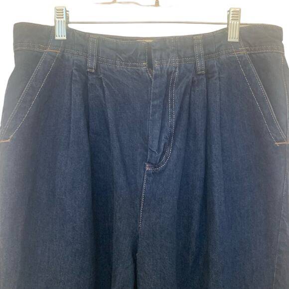 Free People We The Free Wide Leg NWOT Jeans 29 Blue Equinox Parachute High Rise - Picture 3 of 13